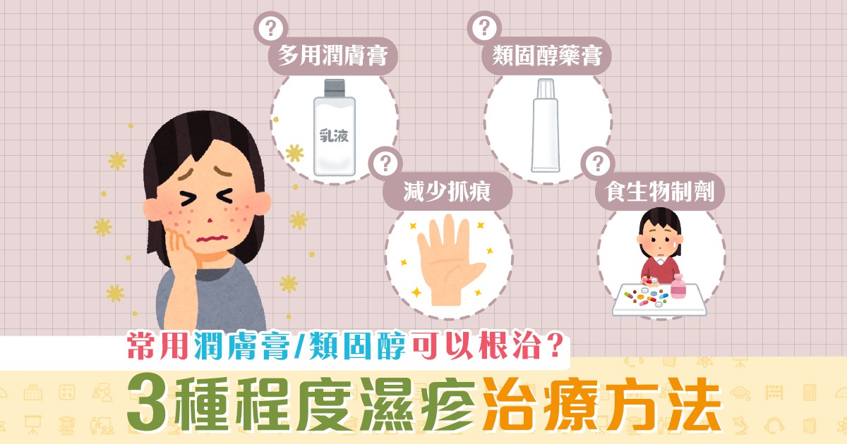 健康資訊-濕疹-輕-中-重-患者-治療-方法
