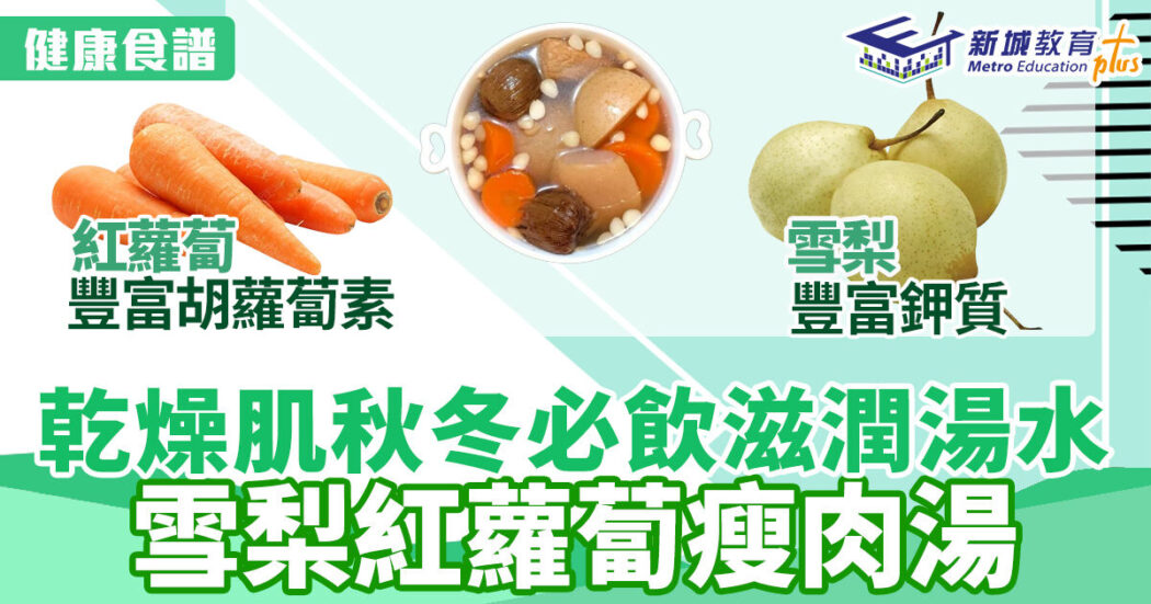 健康食譜-滋潤湯水-蘿蔔雪梨瘦肉湯