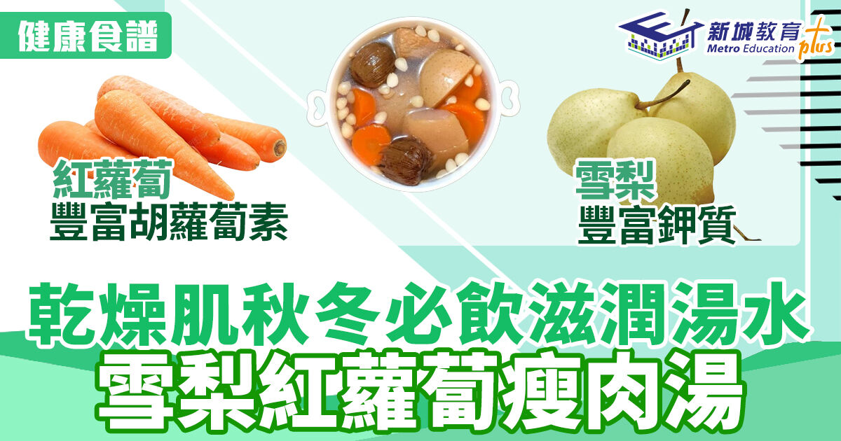 健康食譜-滋潤湯水-蘿蔔雪梨瘦肉湯