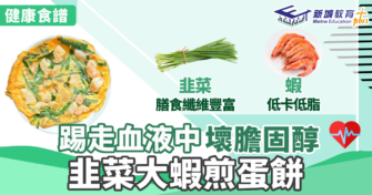 踢走血液中壞膽固醇 韭菜大蝦煎蛋餅